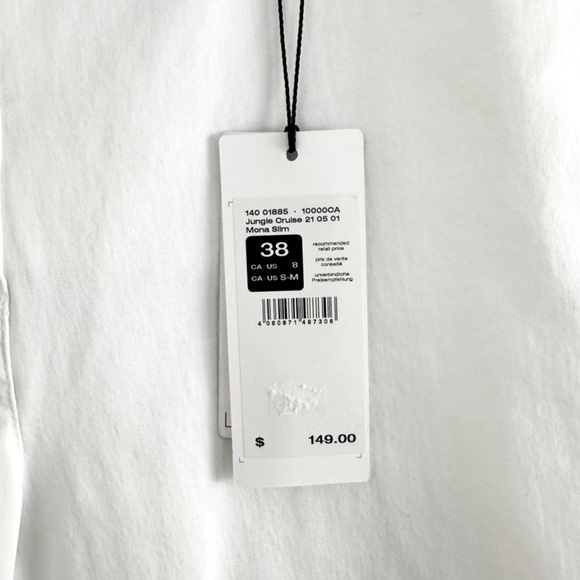 NWT Olsen White Slim Ankle Pants - 8 - Picture 5 of 6